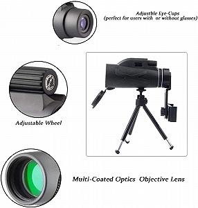 Монокуляр-Teleskop потужний 80 x 10 Dual-Focus-Zoom водонепроникний для дорослих та дітей спостереження за птахами кемпінг synthetic.ua - Фото 1