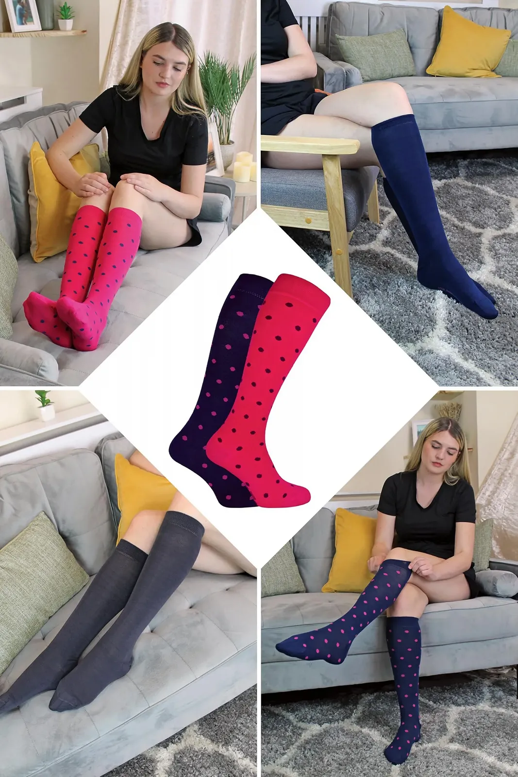 Шкарпетки гольфи жіночі Sock Snob, 6 пар, фото №7