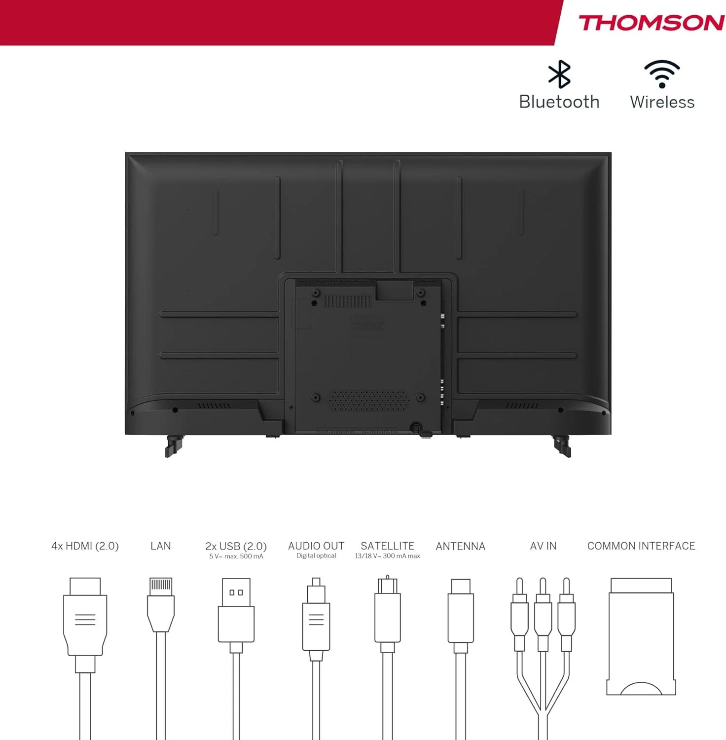 Телевізор 43" Thomson 43 / 4K / 60 Гц / LED / Android TV 11 / Wi-Fi / Bluetooth / T2, фото №2