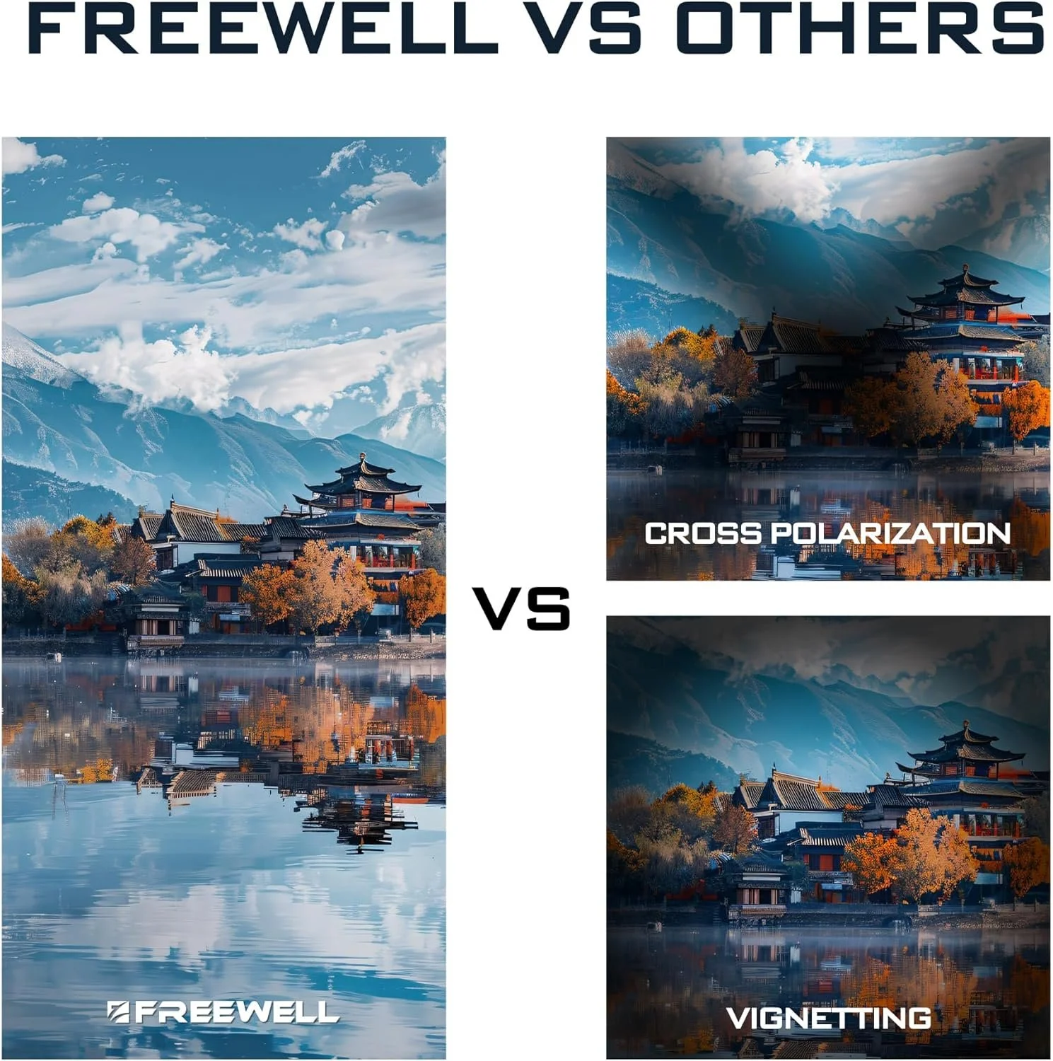 Магнитный гибридный фильтр VND/CPL 3-7 стопов Freewell V2 82мм Черный, фото №6