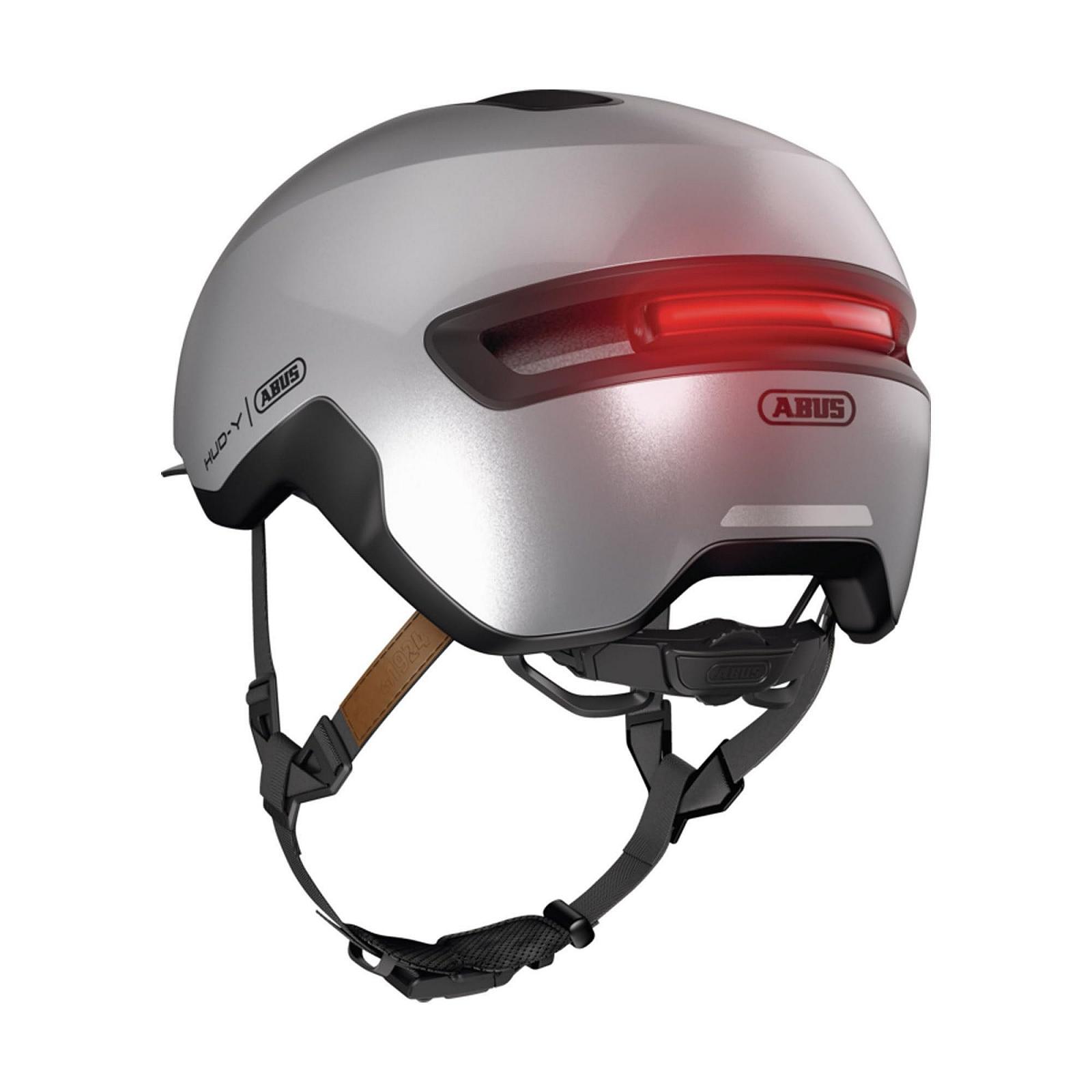 Шолом ABUS Urban HUD-Y з магнітним, перезарядним світлодіодним заднім ліхтарем і магнітною застібкою, фото №4