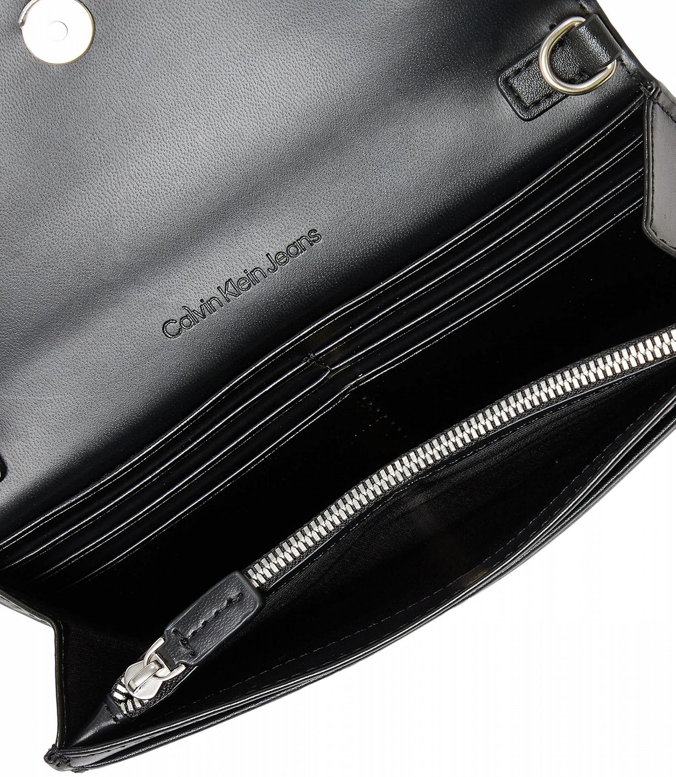 Кошелек Calvin Klein Sculpted Long Fold с ремешком - Черный, Стандартный размер, фото №3