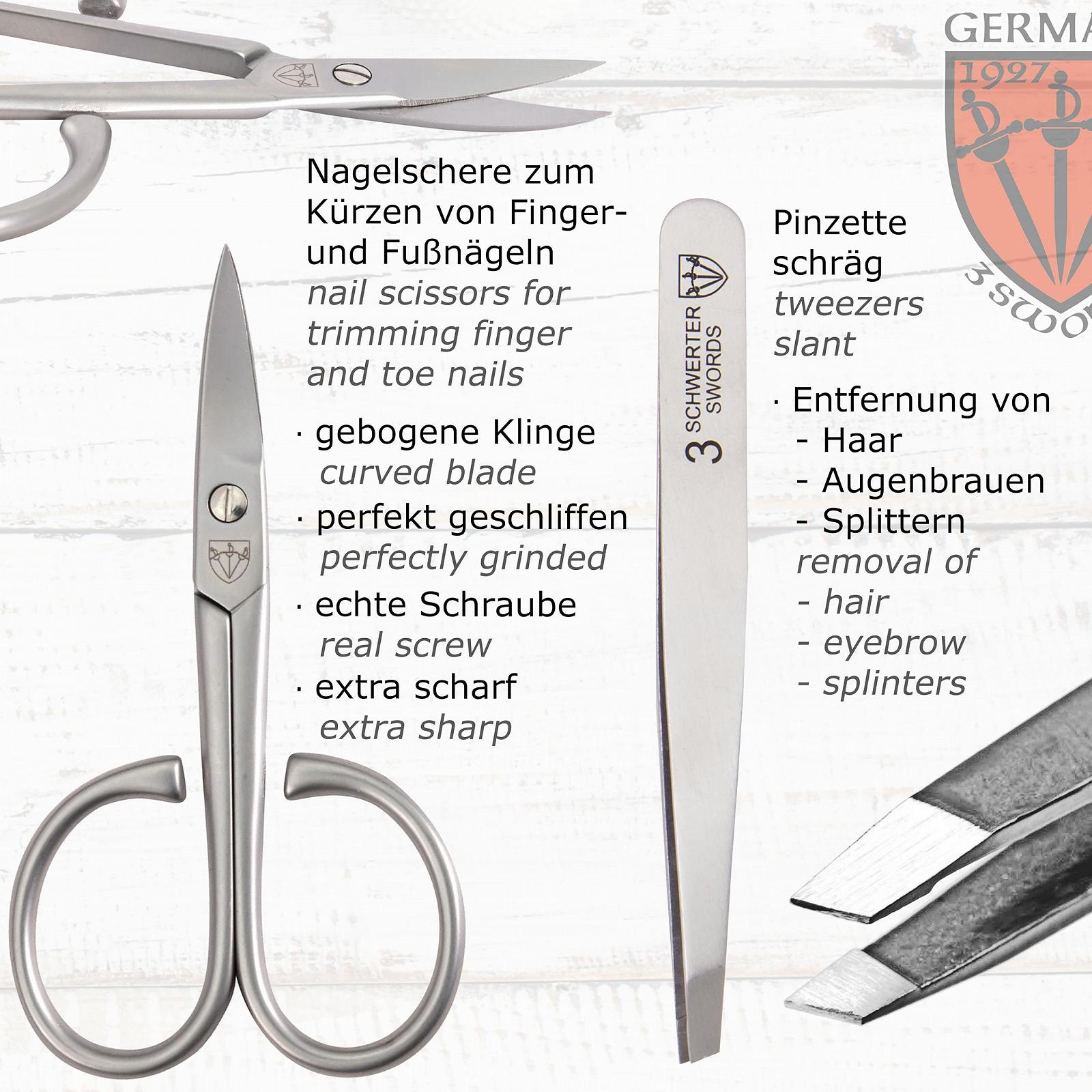 Набір для манікюру DREI SCHWERTER Nostalgia 4 предмети, коричневий шкіряний чохол, фото №2 Набір для манікюру DREI SCHWERTER Nostalgia 4 предмети, коричневий шкіряний чохол, фото №2