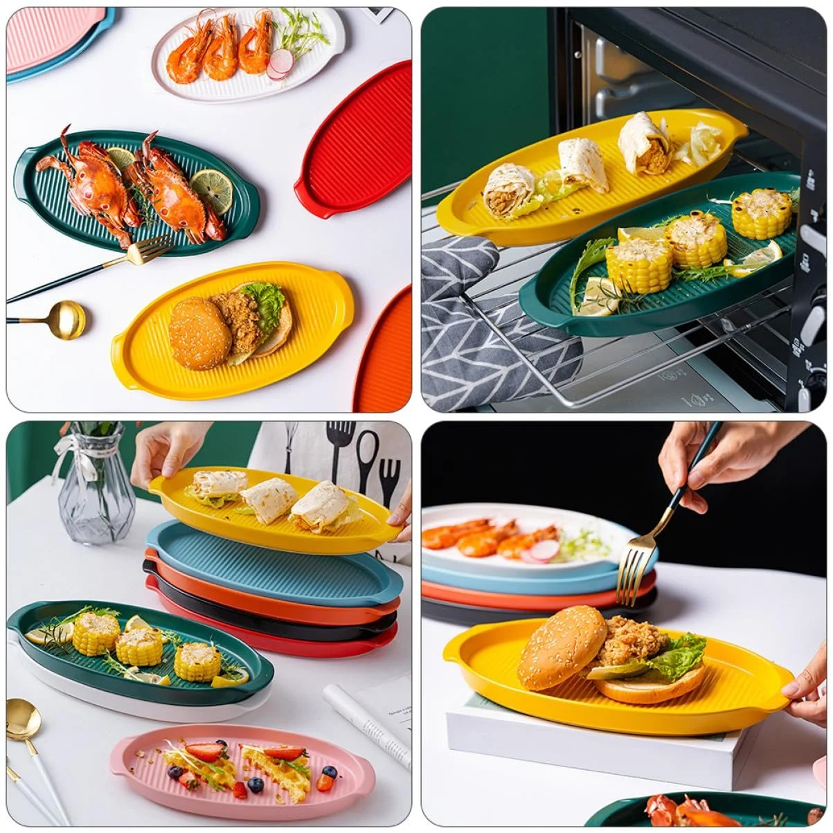 Форма для выпечки Cabilock керамическая овальная с двумя ручками Желтая (S), фото №9