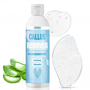 Набор для ухода за ногами со средством для удаления мозолей, скрабом и стеклянной пилкой 250 мл - Фото 1