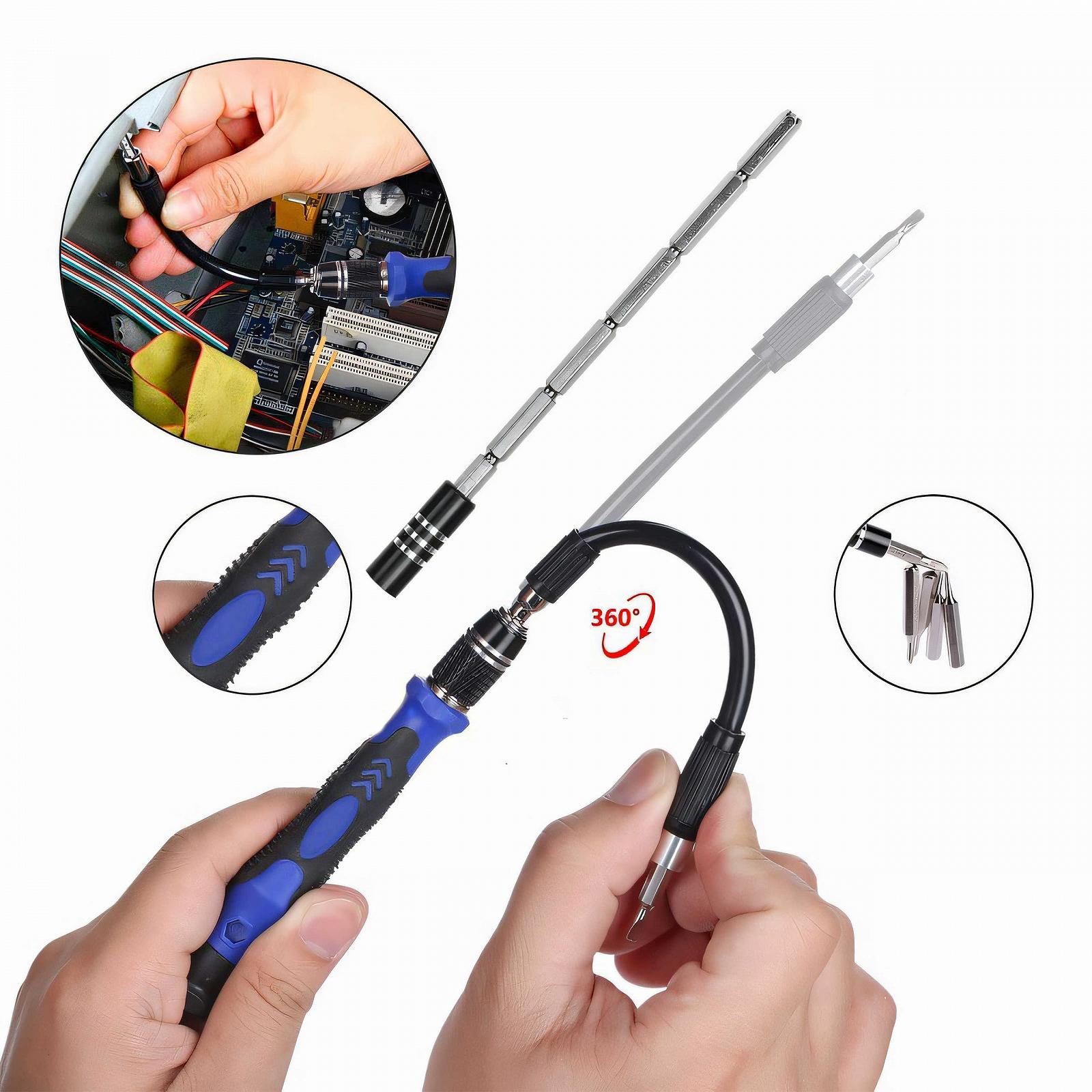 Набір викруток Retoo 75-Piece для ремонту з магнітними наконечниками для ПК годинників ноутбуків окулярів моделей смартфонів планшетів камер ювелірних виробів, фото №5