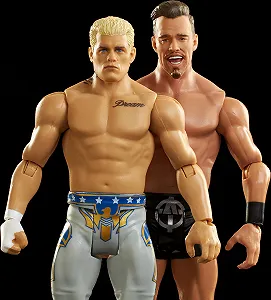 Набір ігрових фігурок Mattel WWE Championship Showdown Moontex Ford vs Angelo Dawkins 2 шт 15 см synthetic.ua - Фото 1