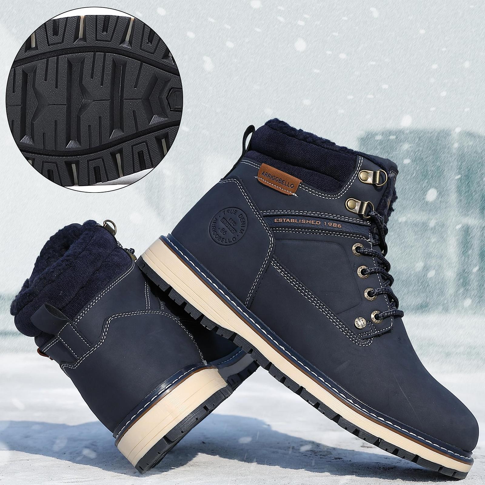 Чоботи ARRIGO BELLO Winterschuhe Herren Winterstiefel Gefüttert Чорно-коричневий, фото №5