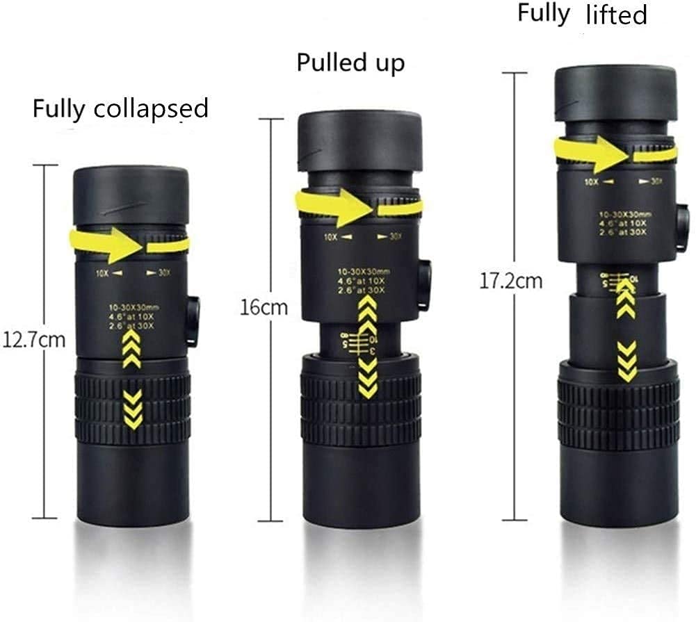 Монокуляр Телескоп 4K 10-300x40mm Зум Монокуляр Висока Продуктивність HD зі Смартфон Тримачем Триподом BAK4, фото №7