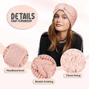 Женская зимняя повязка на голову Флисовой synthetic.ua - Фото 1