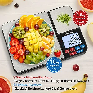Цифрові кухонні ваги Diyife 2 Platforms 10 kg/1 g & 500 g/0.01 g ціна на synthetic.ua - Фото 1 Цифрові кухонні ваги Diyife 2 Platforms 10 kg/1 g & 500 g/0.01 g synthetic.ua - Фото 1