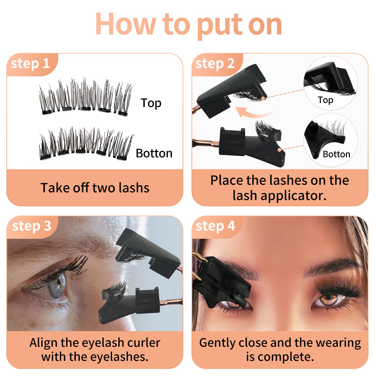 Набір Magnetic Eyelash Lifting Магнітні вії природний вигляд багаторазові без клею легко використовувати, фото №2