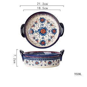 Форма для запекания лазаньи 950 мл Керамическая с ручками Vintage synthetic.ua - Фото 1