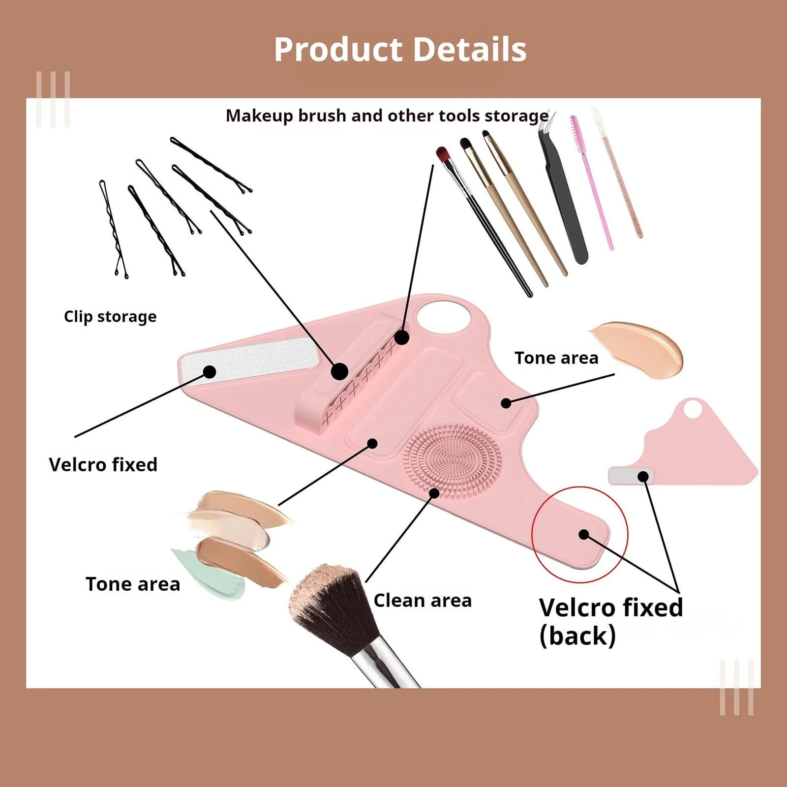 Инструмент для макияжа Силиконовый регулируемый многоразовый, фото №6