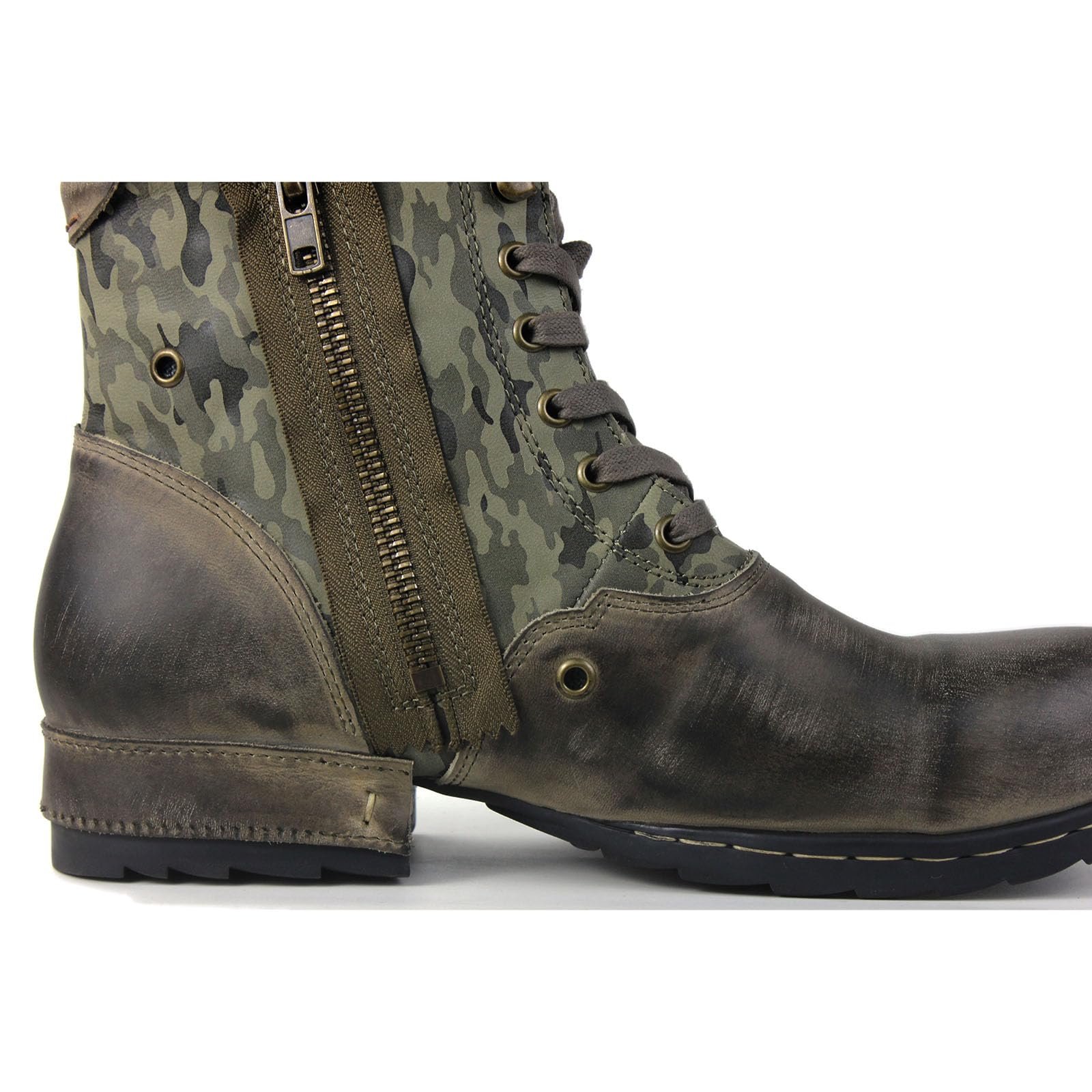 Ботинки Osstone Retro Chukka кожаные зеленые, фото №6
