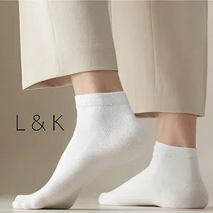 Носки L&K-II Спортивные короткие женские 92220 однотонные носки для кроссовок, летние носки для женщин synthetic.ua - Фото 1