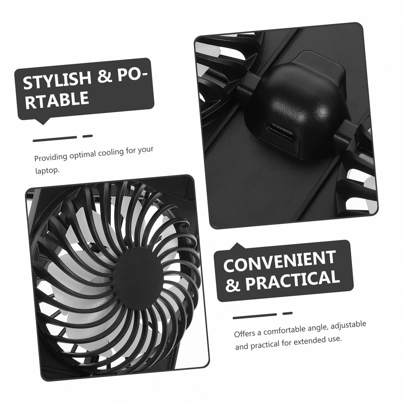 Підставка для ноутбука регульована UKCOCO з вентиляторами Міцний пластик Нековзні ніжки Ефективне охолодження, фото №6