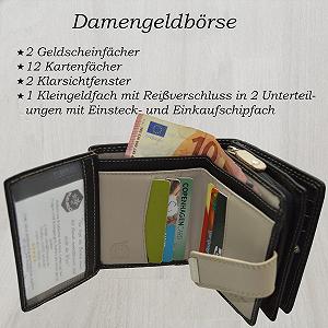 Кошелек Flevado Женский Из натуральной кожи С защелкой RFID защита Ручная работа Черный Бежевый Классический synthetic.ua - Фото 1