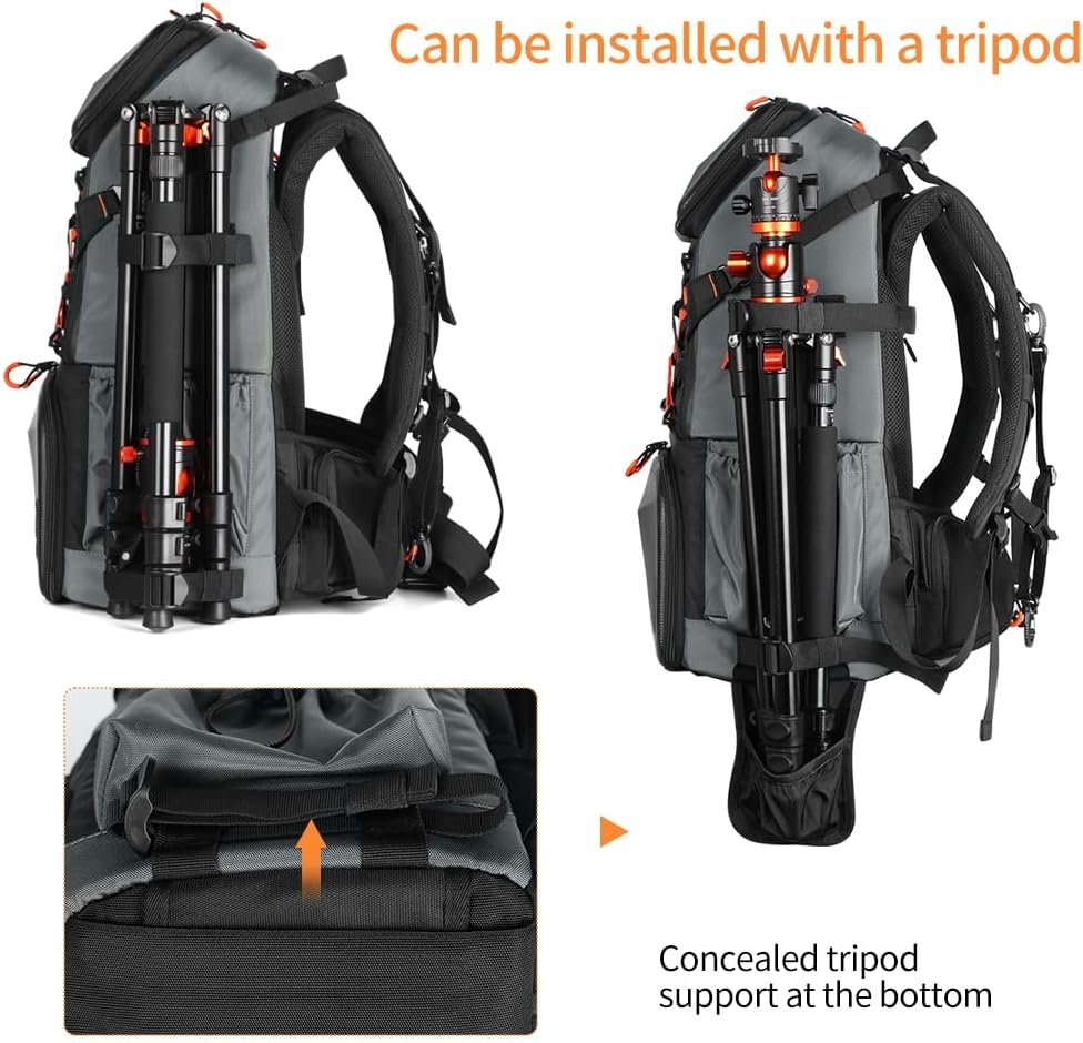 Сумка для фотокамеры K&F Concept / 32L / водонепроницаемая / 2 в 1 / Черный, фото №7