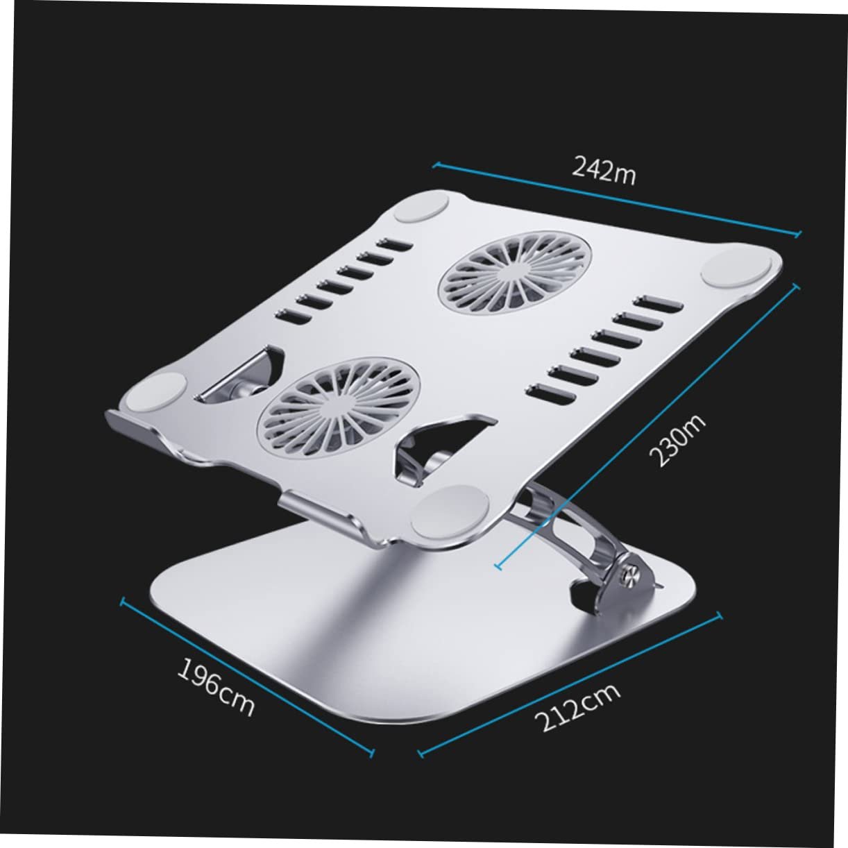 Регульована підставка для ноутбука Vaguelly з алюмінієвого сплаву, легка підставка для планшета для відведення тепла, фото №2 Регульована підставка для ноутбука Vaguelly з алюмінієвого сплаву, легка підставка для планшета для відведення тепла, фото №2