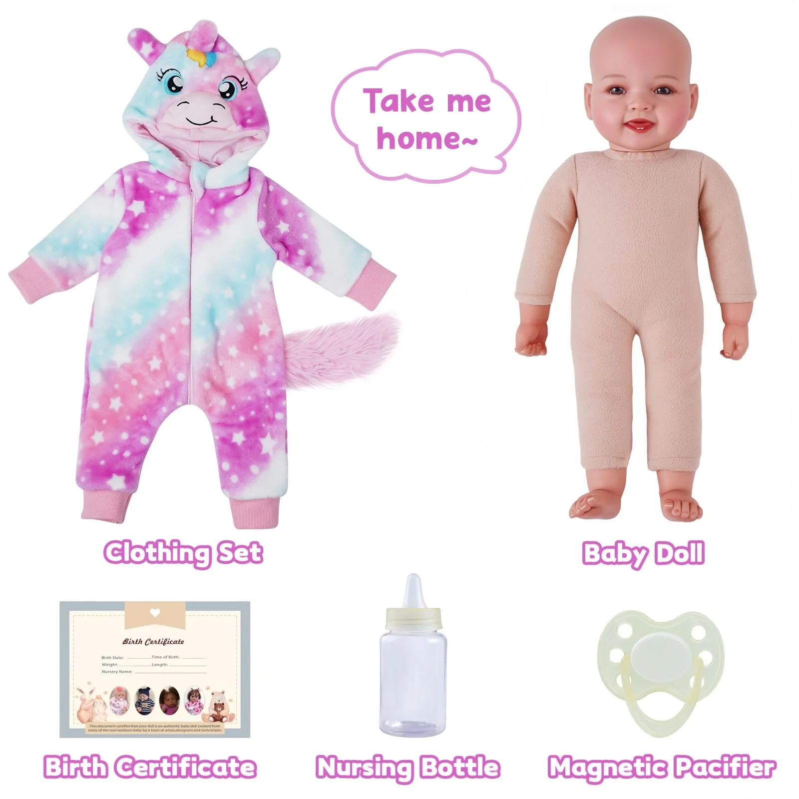 Кукла BABESIDE, 43 см, для девочки с тканевым телом, очаровательным нарядом, пустышкой и бутылочкой в подарок для детей от 2 лет, фото №9 Кукла BABESIDE, 43 см, для девочки с тканевым телом, очаровательным нарядом, пустышкой и бутылочкой в подарок для детей от 2 лет, фото №9