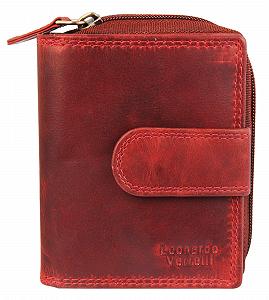 Кошелек Женский Кожаный LEONARDO VERRELLI 3000289 с RFID защитой 10 x 12 x 3 см, красный, отделение для монет - Фото 1