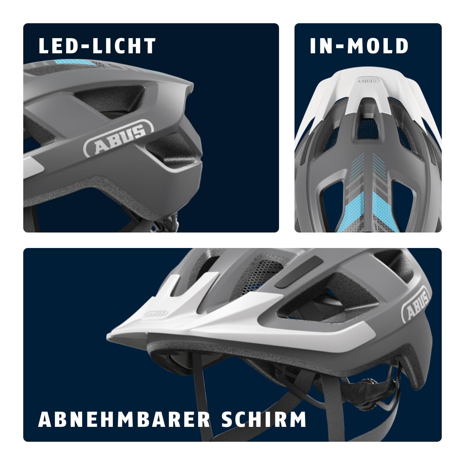 Шлем Велосипедный ABUS Aduro 3.0 LED Городской Спортивный С задним фонарем Для мужчин и женщин, фото №4
