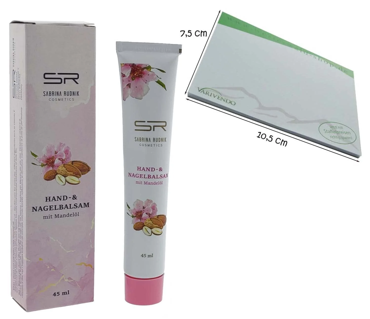 Бальзам для рук та нігтів Sabrina Rudnik з мигдалевою олією, 45 мл (3 шт.), фото №4 Бальзам для рук та нігтів Sabrina Rudnik з мигдалевою олією, 45 мл (3 шт.), фото №4