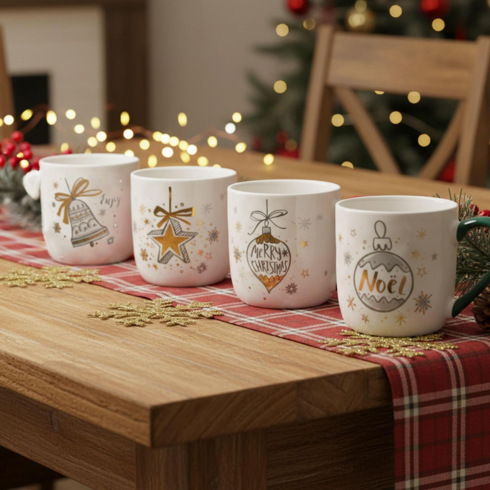 Різдвяна порцелянова кружка з ручкою і різдвяним мотивом Sarcia.eu, 320 мл, біла (зірка), фото №4 Різдвяна порцелянова кружка з ручкою і різдвяним мотивом Sarcia.eu, 320 мл, біла (зірка), фото №4