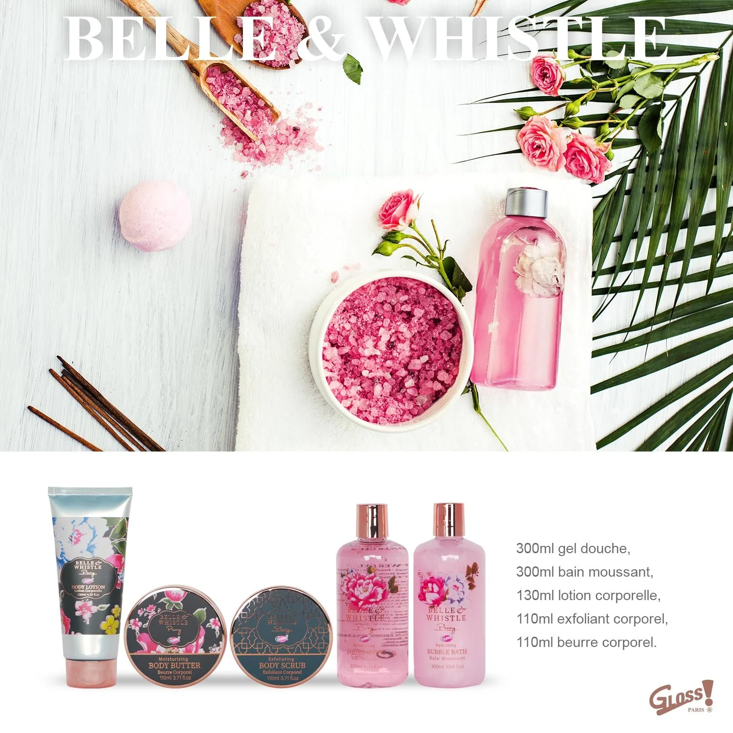 Набір для ванної кімнати GLOSS! Belle & Whistle - Набір для догляду за тілом, фото №3