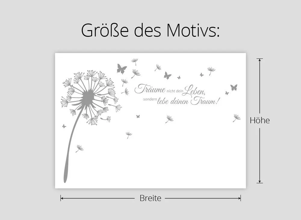 Наклейка на стену Grandora Dandelion W5479 Одуванчик и цитата 84 x 58 см Бежевый, фото №5