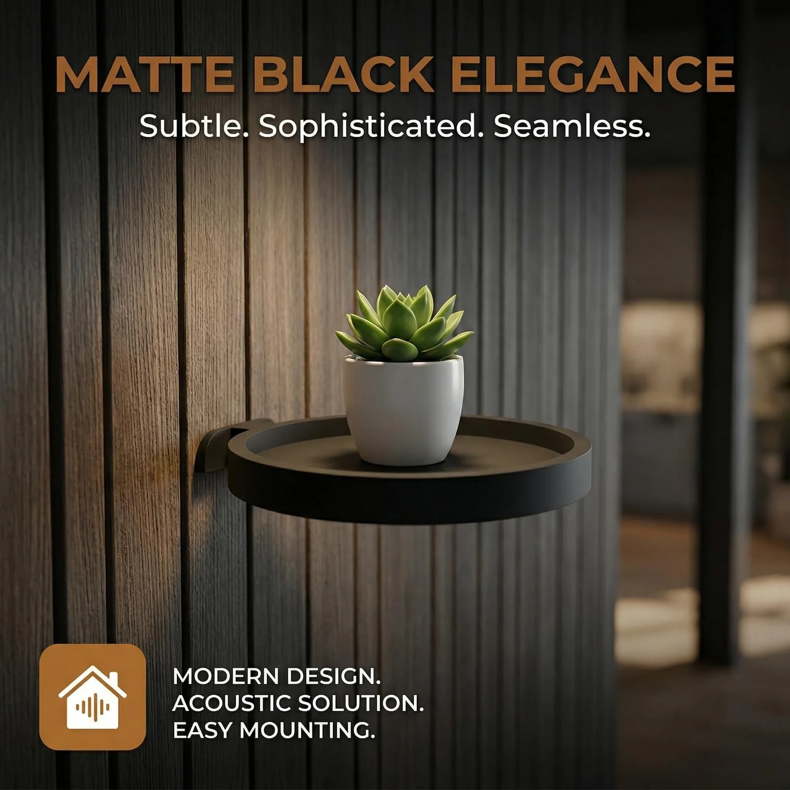 Настенные держатели для растений для акустических панелей 2 шт. Черные, фото №6