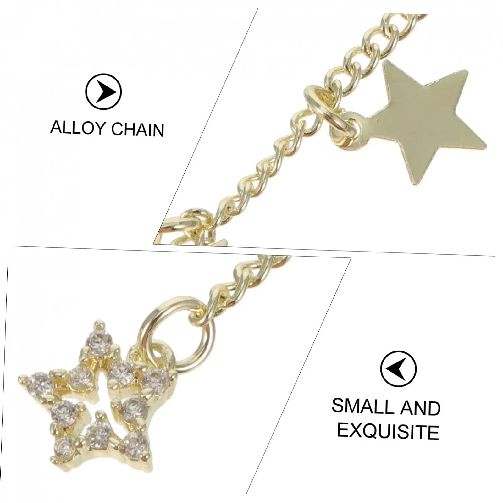 Ланцюжки для нігтів Люксові прикраси для манікюру з дизайном зірок, фото №4 Ланцюжки для нігтів Люксові прикраси для манікюру з дизайном зірок, фото №4