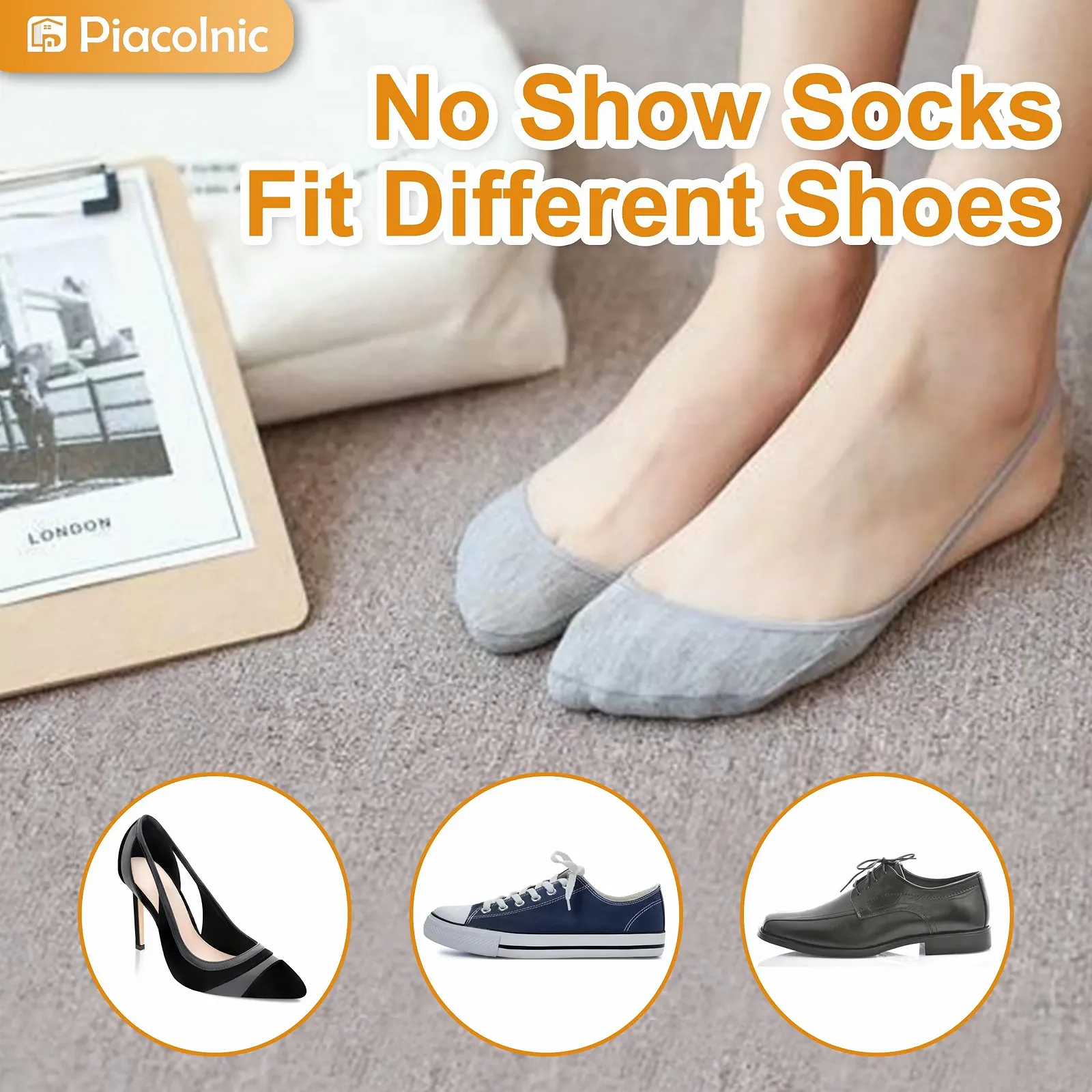 Шкарпетки-слідки No Show Ice Silk, 8 пар, фото №4 Шкарпетки-слідки No Show Ice Silk, 8 пар, фото №4