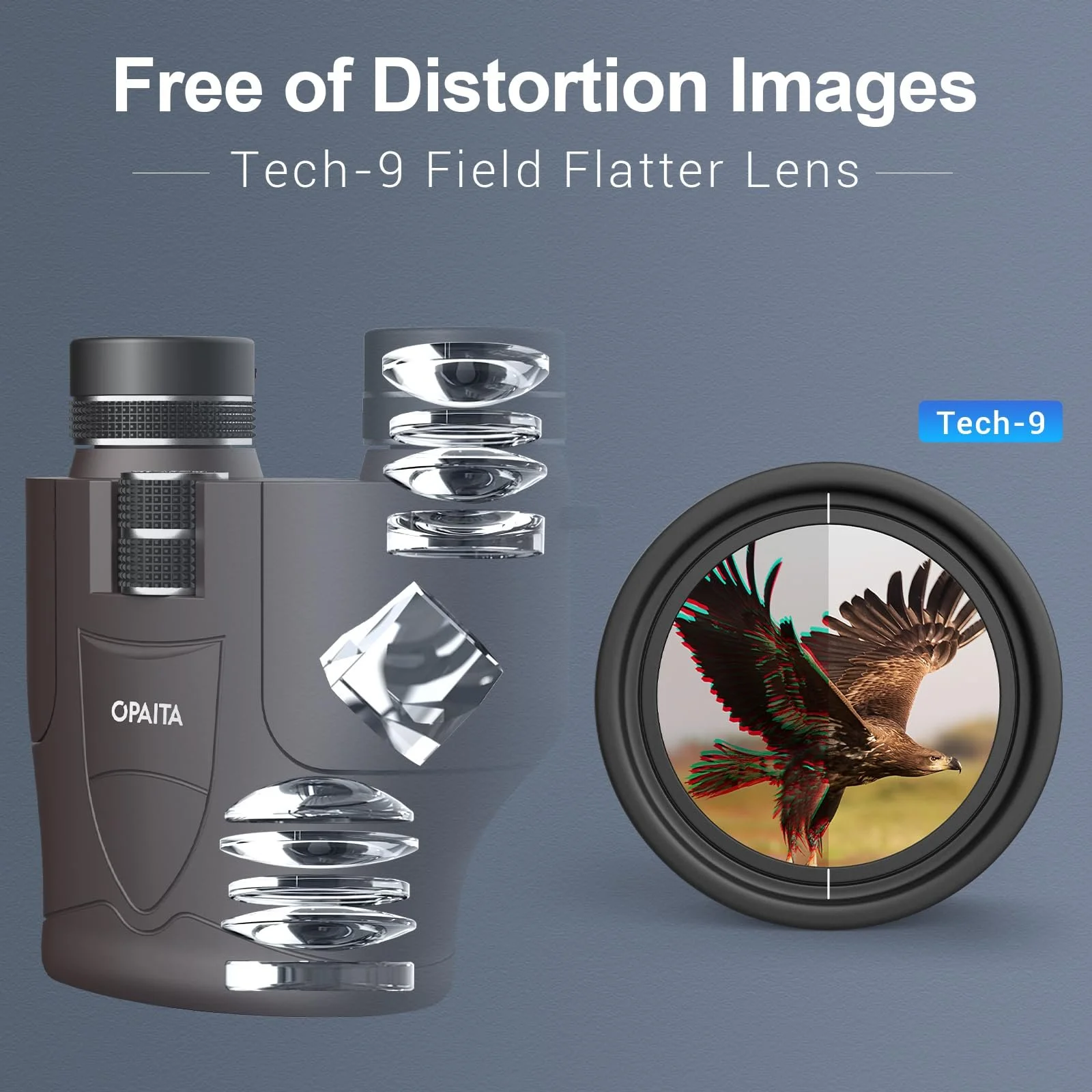 Бінокль Ultra HD 12x25 з адаптером для смартфона та штативом сірий, фото №3