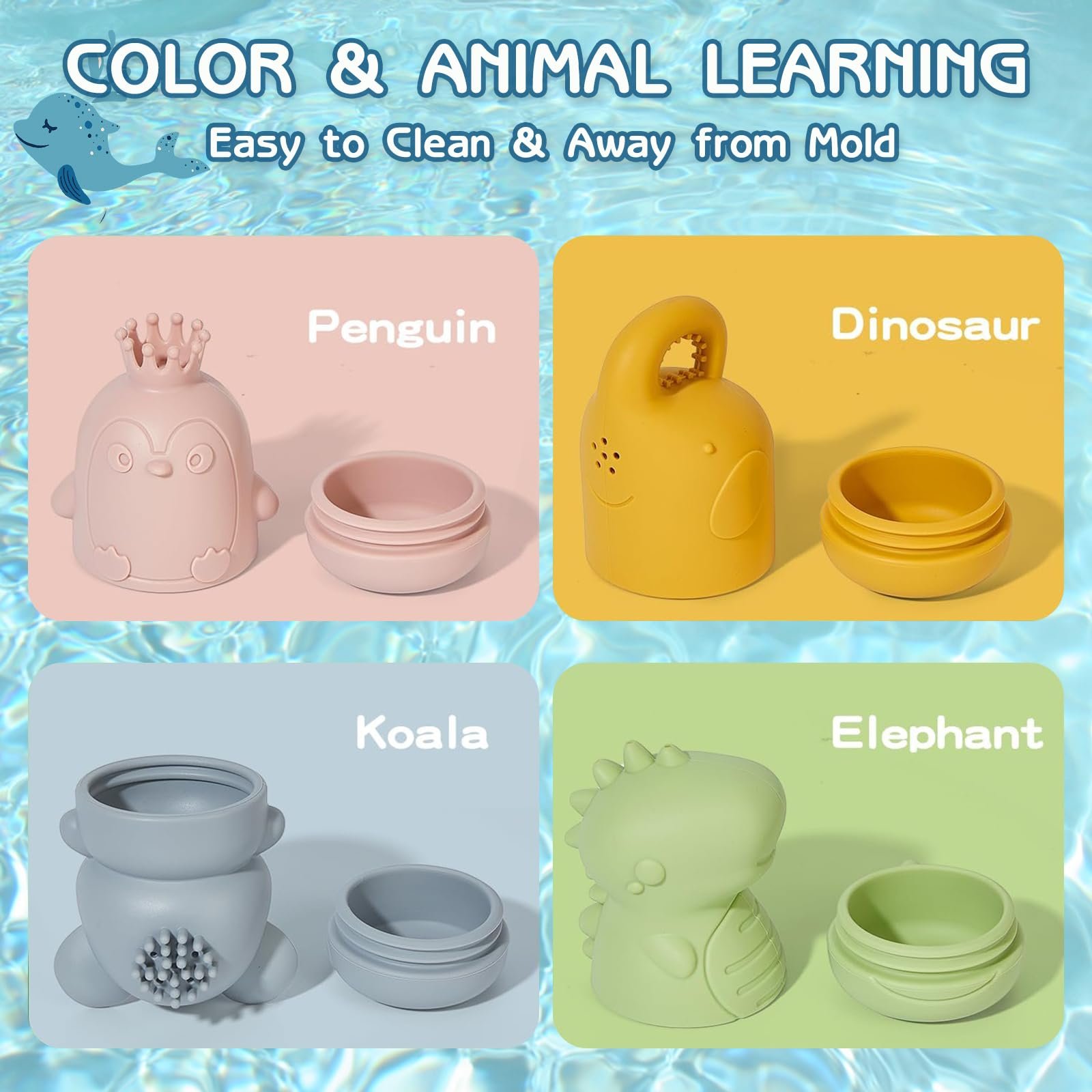 Набор игрушек для ванны 9 шт., фото №6