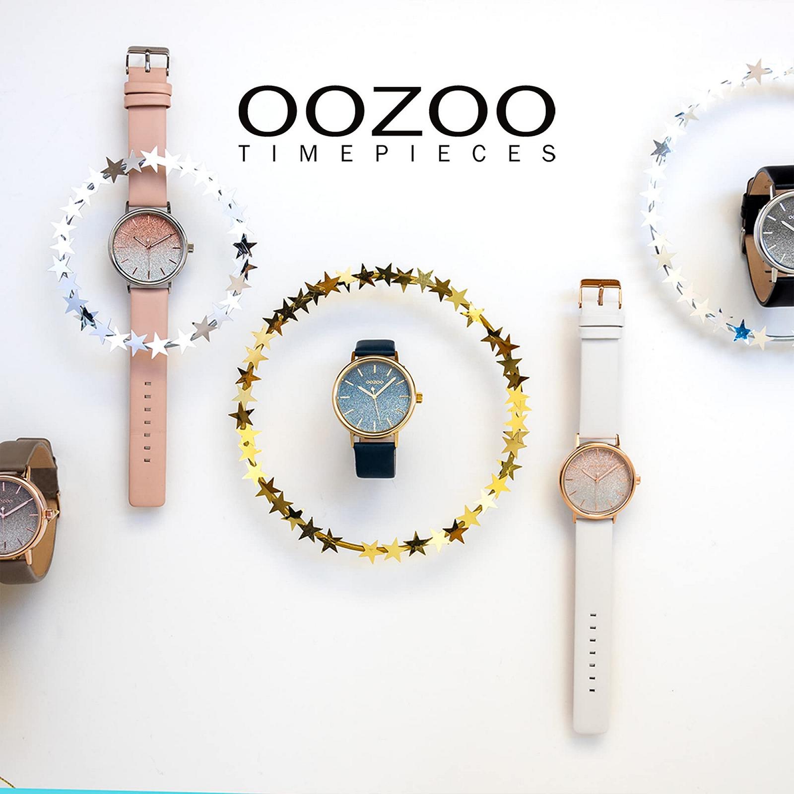 Жіночий годинник Oozoo Timepieces, наручний годинник зі шкіряним ремінцем 20 мм аналоговий, фото №5