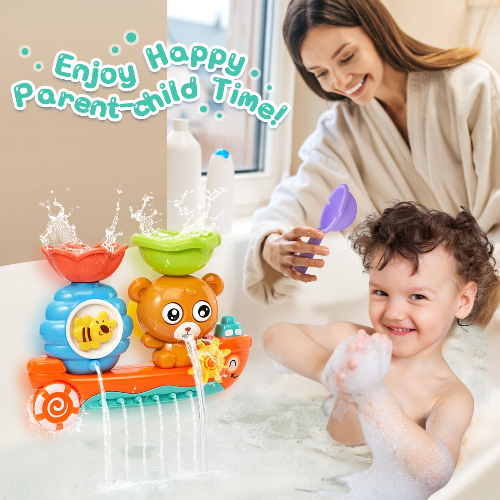 Игрушка для ванной Bear and Bee с чашкой, фото №5