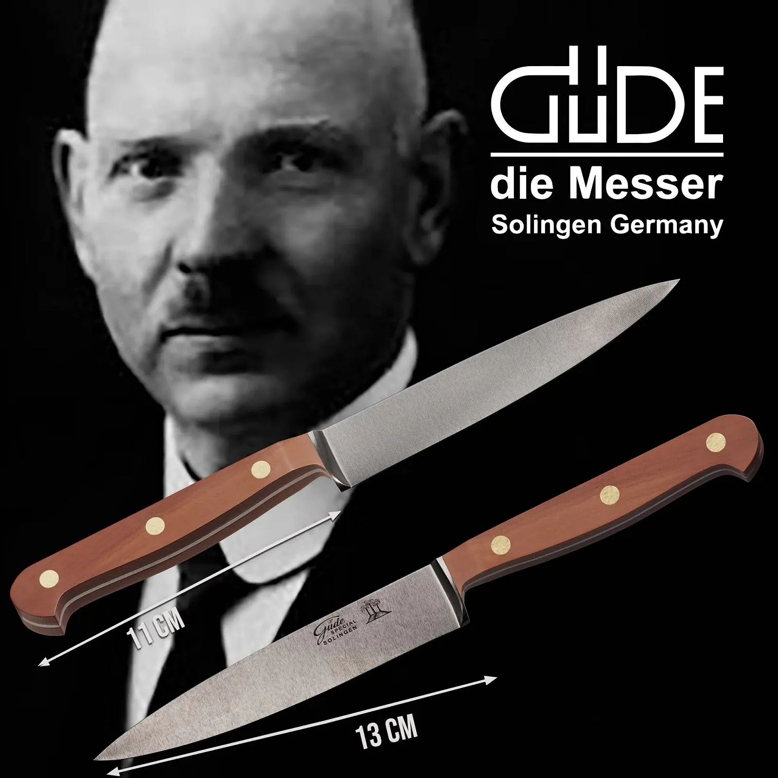 Ніж кухонний Güde Karl Güde 13 см, фото №2 Ніж кухонний Güde Karl Güde 13 см, фото №2
