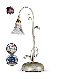 Настільна лампа Florentine 413415 Floral Country House Style Antique Silver Crystal synthetic.ua - Фото 1