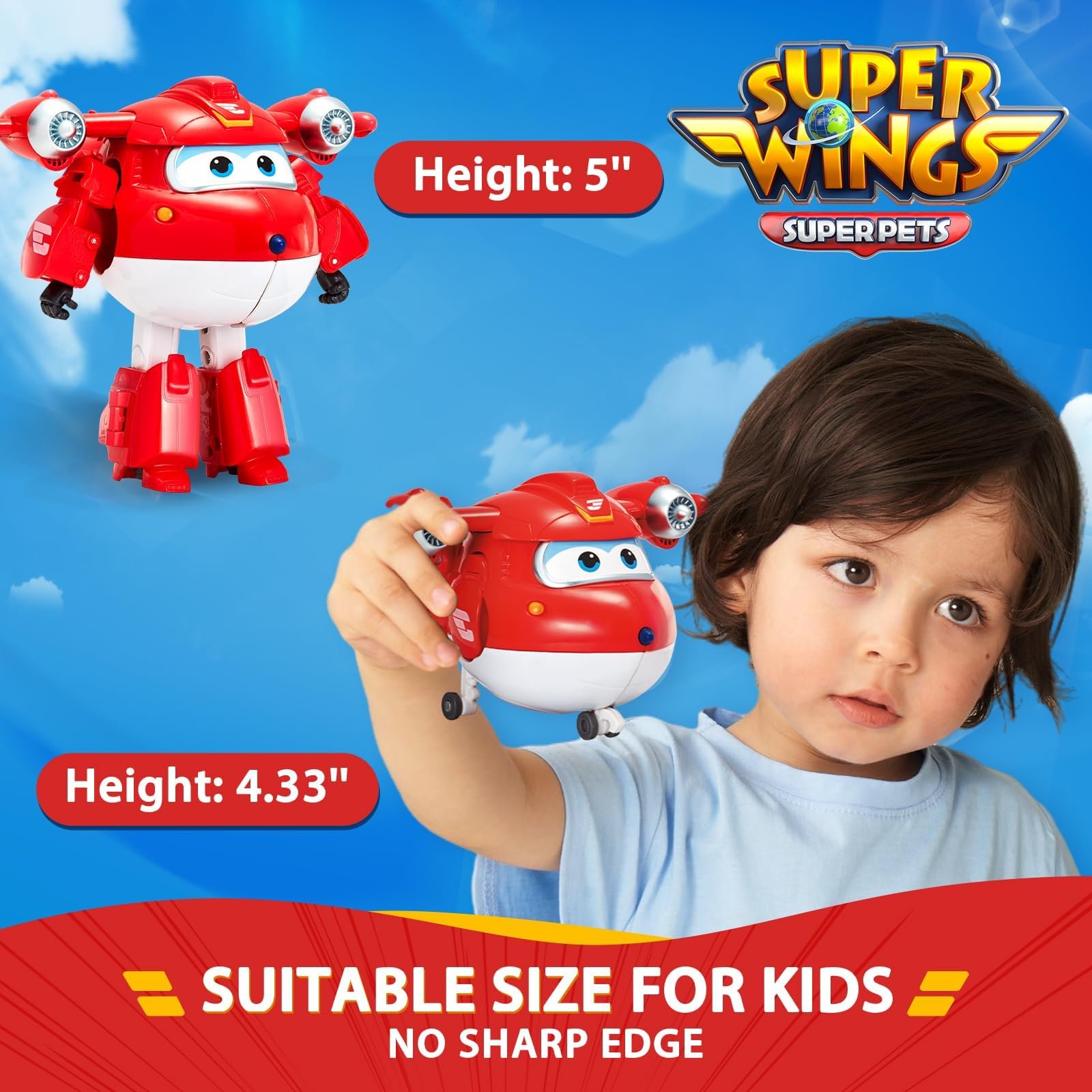 Трансформер Auldey Super Wings JETT Supercharge 12 см, многоцветный, фото №7