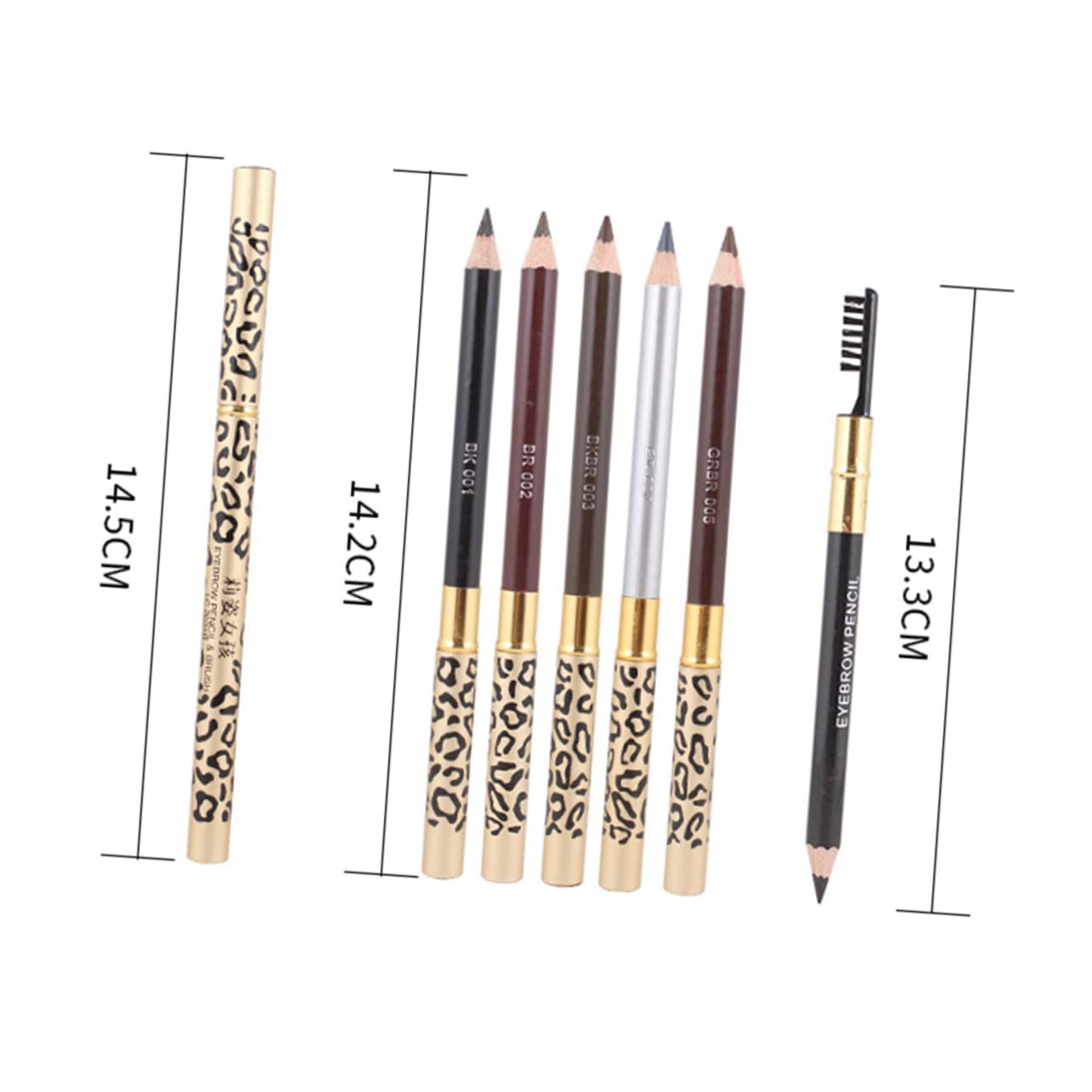 Олівець MUSISALY 2St для брів Водостійкий Коричневий Леопардовий принт Темно-коричневий, фото №7