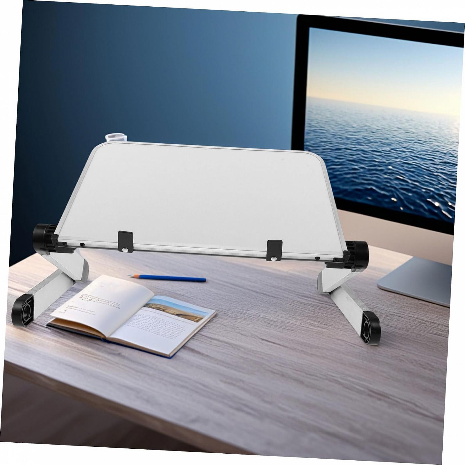 Регульована Підставка для Ноутбука зі Складним Вентильованим Дизайном Стільниці, Регульована по Висоті, фото №7