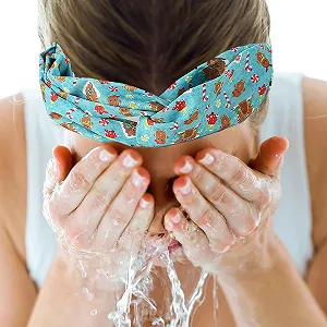 Обруч Тканевый Рождественский с принтом (4 шт.) synthetic.ua - Фото 1