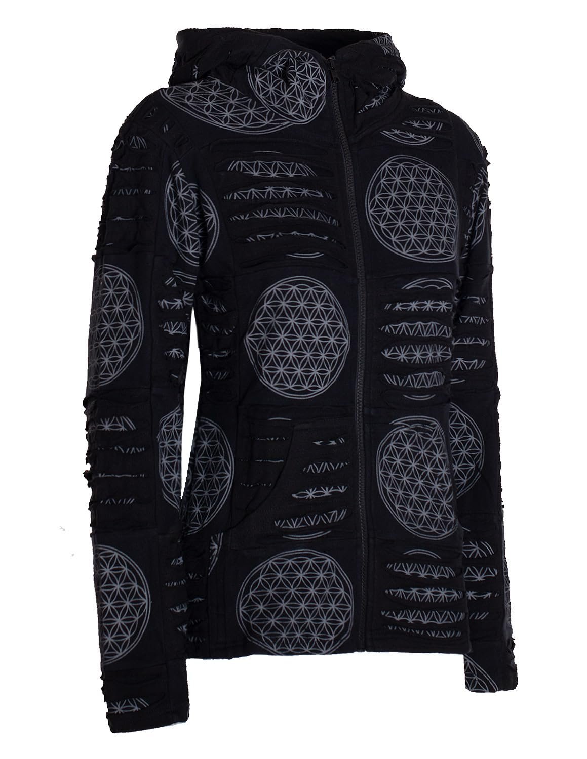 Куртка Vishes Alternative Clothing Flower of Life Толстовка Куртка в стиле хиппи с капюшоном, фото №5