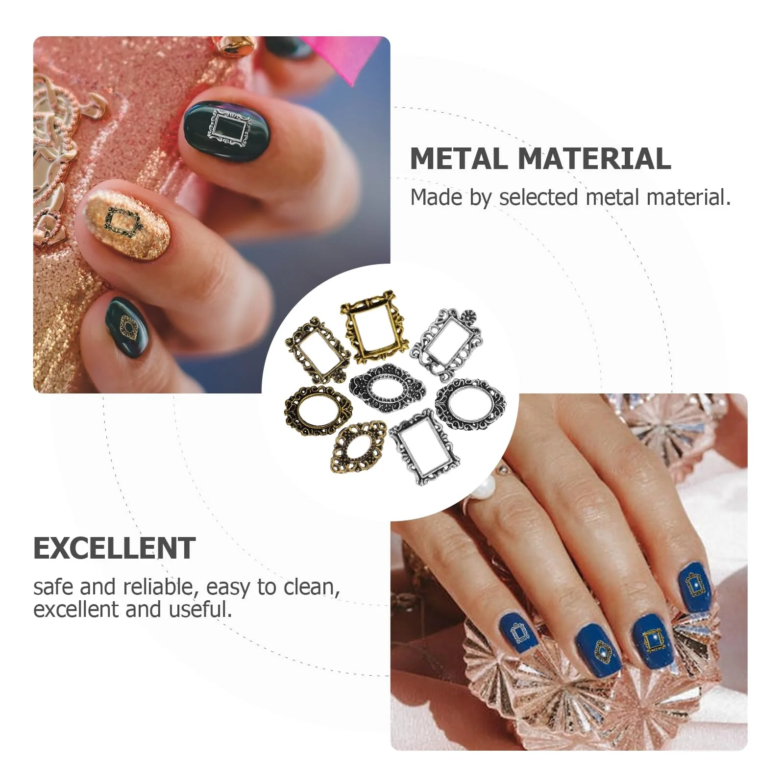 Рамка для ногтей FRCOLOR, рамка для ювелирных изделий, подвеска для ногтей, рамка для фотографий кукольного домика, маленькая рамка для фотографий DIY, драгоценные камни для ногтей, мини-рамка для фотографий, нейл-арт, стразы, сплав, фото №2 Рамка для ногтей FRCOLOR, рамка для ювелирных изделий, подвеска для ногтей, рамка для фотографий кукольного домика, маленькая рамка для фотографий DIY, драгоценные камни для ногтей, мини-рамка для фотографий, нейл-арт, стразы, сплав, фото №2