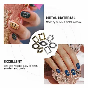 Рамка для ногтей FRCOLOR, рамка для ювелирных изделий, подвеска для ногтей, рамка для фотографий кукольного домика, маленькая рамка для фотографий DIY, драгоценные камни для ногтей, мини-рамка для фотографий, нейл-арт, стразы, сплав synthetic.ua - Фото 1