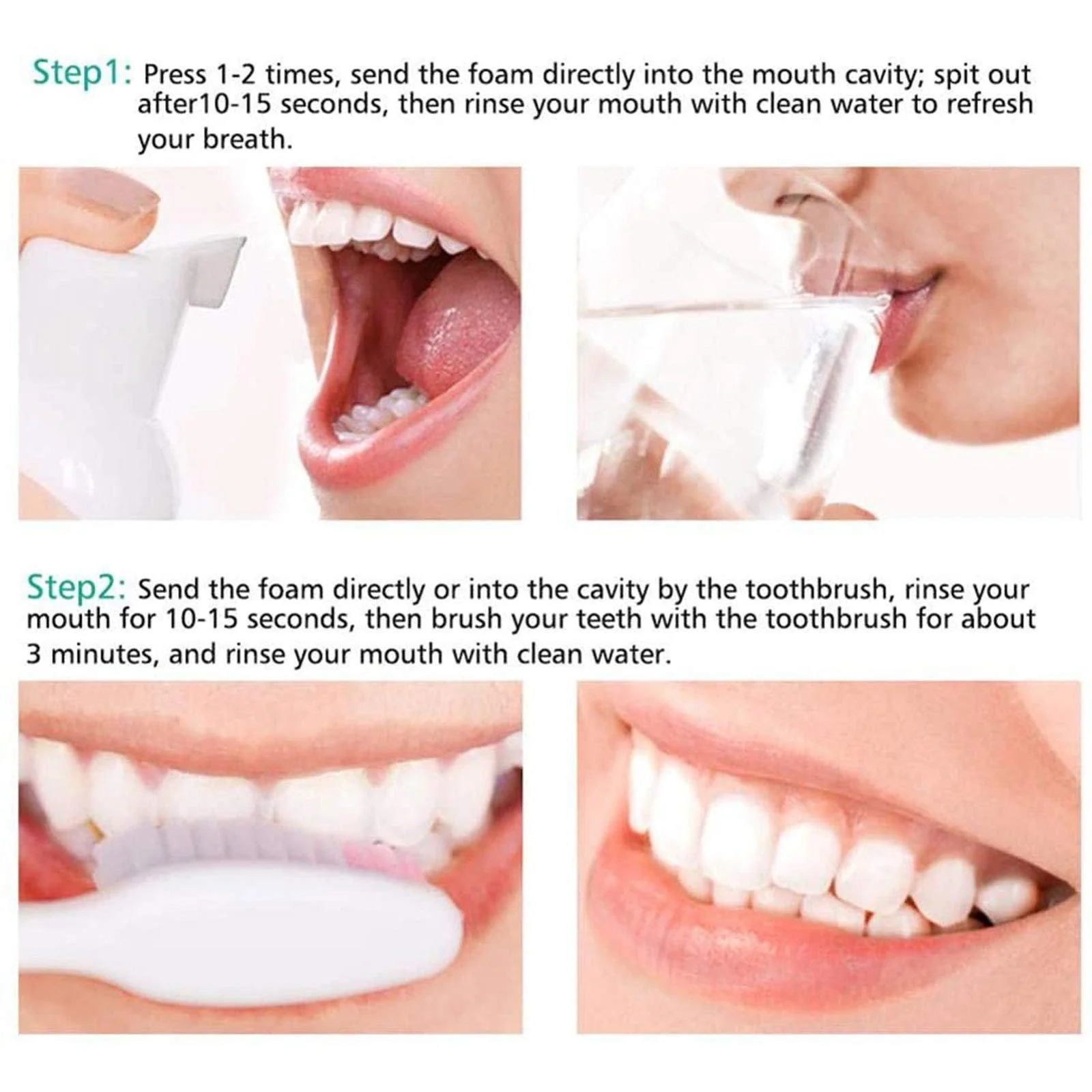 Электрическая ультразвуковая зубная щетка 360° автоматическая U-образная беспроводная Белая, фото №8