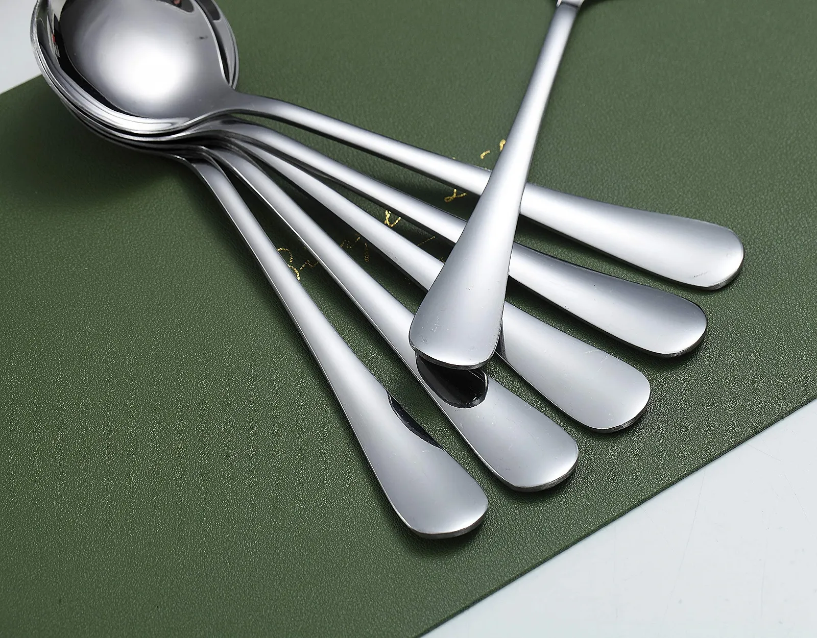 Ложки для супу Kyraton, набір 6 шт, круглі ложки з нержавіючої сталі, столові, фото №7 Ложки для супу Kyraton, набір 6 шт, круглі ложки з нержавіючої сталі, столові, фото №7