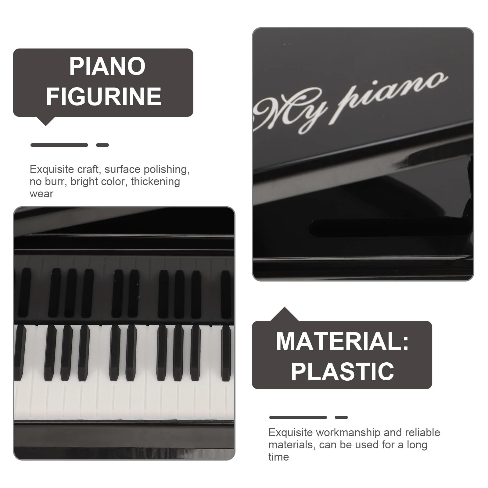 Копилка Yardwe Piano в форме пианино пластиковая декоративная, фото №6